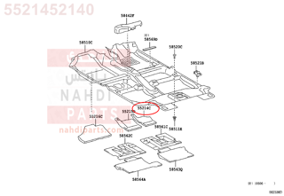 5521452140,PAD, DASH PANEL INSULATOR, NO.2,لباد 