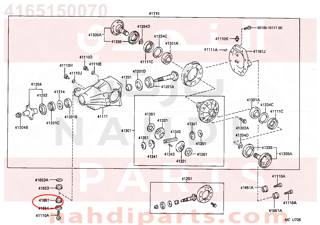4165150070,CUSHION, REAR DIFFERENTIAL MOUNT, NO.1,جلدة  مصد 