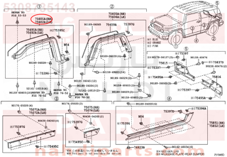 5308735143,MOULDING SUB-ASSY, FRONT FENDER, RH,ديكور 