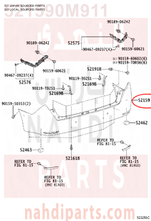 521590M911,REAR BUMPER COVER,جلدة صدام خلفي