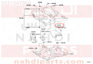 5521547060,PAD, DASH PANEL INSULATOR, NO.3,لباد 