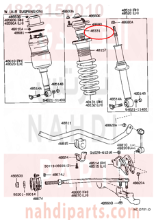 4833150010,BUMPER, FRONT SPRING, NO.1,جلدة 