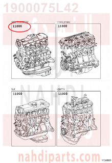 1900075L42,ENGINE ASSY, PARTIAL,مكينة كامل 
