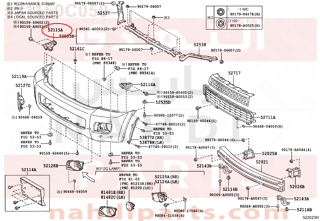 521150C050,SUPPORT, FRONT BUMPER SIDE, RH,قاعدة صدام امامى يمين