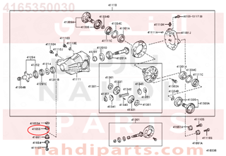 4165350030,STOPPER, REAR DIFFERENTIAL MOUNT, UPPER,جلدة قاعدة     
