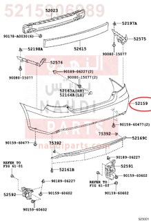 5215906989,COVER, REAR BUMPER,جلدة صدام خلفي