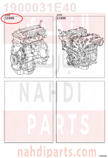 1900031E40,ENGINE ASSY, PARTIAL,مكينة كامل 
