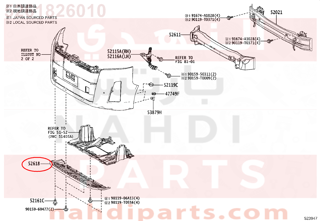 5261826010,ABSORBER, FRONT BUMPER, LOWER,حشوة صدام أمامي