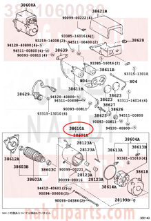 3861060080,MOTOR ASSY, WINCH,مولد ماتور 