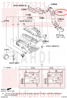1788175211,HOSE, AIR CLEANER, NO.1,خرطوم