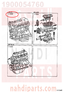 1900054760,ENGINE ASSY, PARTIAL,مكينة كامل 