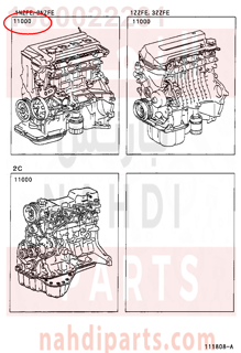 1900022201,ENGINE ASSY, PARTIAL,مكينة كامل 