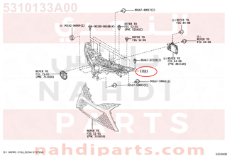 5310133A00,GRILLE, RADIATOR,شبك 