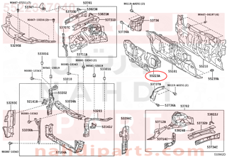 5522307040,INSULATOR, DASH PANEL, OUTER,قاعدة  
