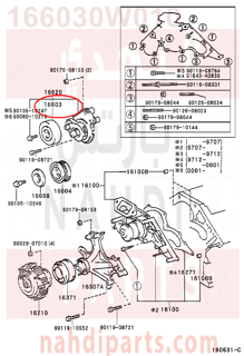 166030W010,PULLEY SUB-ASSY, IDLER, NO.1,جلدة هواء  