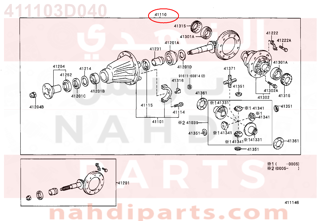 411103D040,CARRIER ASSY, DIFFERENTIAL, REAR,كرونا  بنيون 