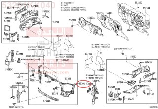 53201KK040,SUPPORT SUB-ASSY, RADIATOR,صاجة واجهة  - قاعده اللديتر وقفل الكبوت