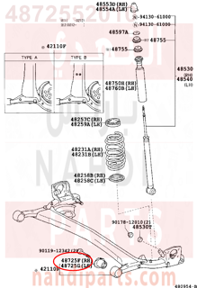 4872552010,BUSH, REAR AXLE CARRIER, RH,جلبة 