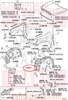 538060C030,SHIELD SUB-ASSY, FRONT FENDER SPLASH, LH,بطانة