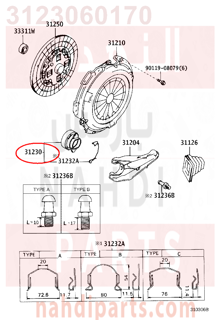 3123060170,BEARING ASSY, CLUTCH,فحمة كلتش