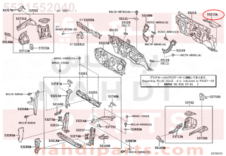 5521552040,PAD, DASH PANEL INSULATOR, NO.3,لباد 