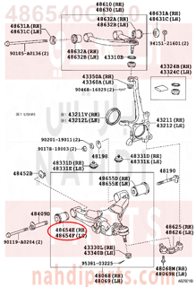 486540C010,BUSH, FRONT LOWER ARM, NO.1 RH,جلبة 