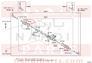 4553526030,BOOT, STEERING RACK, NO.2,جلدة غبار علبة دركسون - جلدة دودة