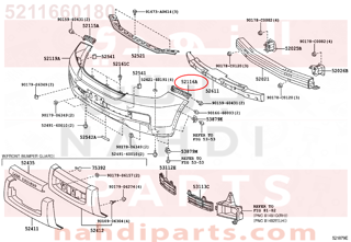 5211660180,SUPPORT, FRONT BUMPER SIDE, LH,قاعدة صدام امامي يسار