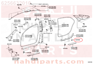 6256632010,CLAMP, ROCKER PANEL INNER PROTECTER, NO.1,قفيز 