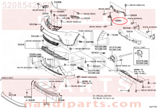 5208542050,STAY SUB-ASSY, FRONT BUMPER, CENTER,قاعدة 
