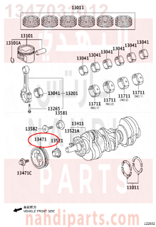 1347031012,PULLEY, CRANKSHAFT,بكرة،
