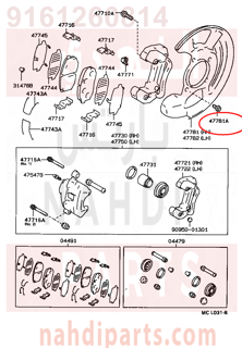 9161260814,BOLT(FOR DUST COVER TO STEERING KNUCKLE ARM SETTING),مسمار