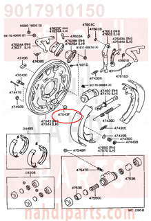 9017910150,NUT(FOR PARKING BRAKE PLATE TO REAR AXLE HOUSING),الجوز (من اجل  باكينج وحة لالمحور الخلفي جرم  طقم   TING)