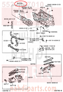 5522307010,INSULATOR, DASH PANEL, OUTER,قاعدة  