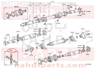 0437130021,SPIDER KIT, UNIVERSAL JOINT(FOR PROPELLER SHAFT),صليب عمود كردان  