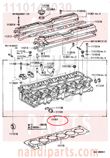 1110142030,HEAD SUB-ASSY, CYLINDER,راس مكينة 