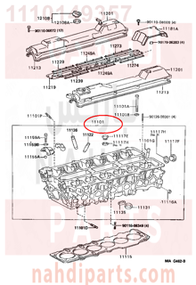 1110149357,HEAD SUB-ASSY, CYLINDER,راس مكينة 
