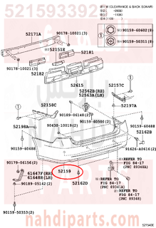 5215933923,COVER, REAR BUMPER,جلدة صدام خلفي