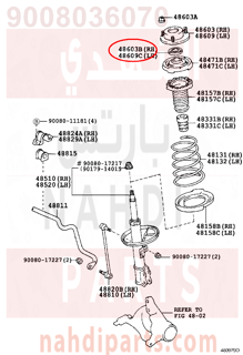 9008036070,BEARING(FOR FRONT SUSPENSION SUPPORT RH),رمان بلي