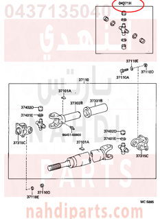 0437135040,SPIDER KIT, UNIVERSAL JOINT(FOR PROPELLER SHAFT),صليب عمود كردان  