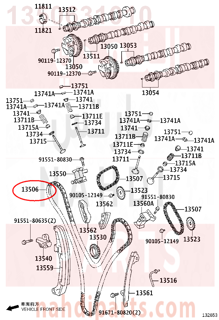 1350631010,CHAIN SUB-ASSY,جنزير مكينه كبير