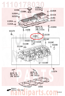 1110178030,HEAD SUB-ASSY, CYLINDER,راس مكينة 