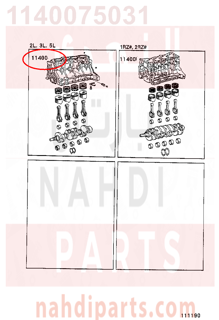 1140075031,BLOCK ASSY, SHORT,نصف مكينة 
