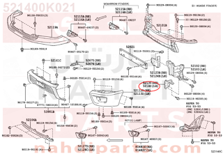 521400K021,BRACKET ASSY, FRONT BUMPER SIDE MOUNTING, LH,مثبت صدام قاعدة شاصيه أمامية يسار