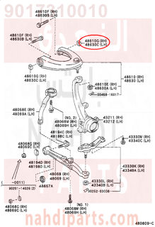 9017310010,NUT(FOR FRONT SUSPENSION UPPER ARM RH),الجوز (من اجل  التعليق الأمامي UPPER ARM LH)