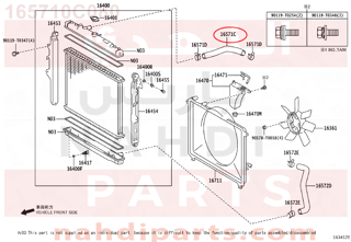 165710C080,HOSE, RADIATOR,خرطوش لديتر فوق 