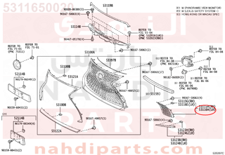 5311650020,BRACKET, RADIATOR GRILLE, LH,دعامة 
