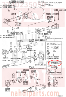 3740235050,BEARING, REAR PROPELLER SHAFT UNIVERSAL JOINT SPIDER,رمان بلي