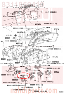 8311050410,SPEEDOMETER ASSY,عداد السرعة ASSY