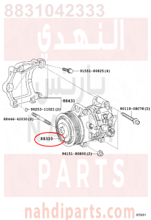 8831042333,COMPRESSOR ASSY, W/PULLEY,كومبرسر التكييف 